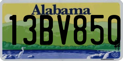 AL license plate 13BV850