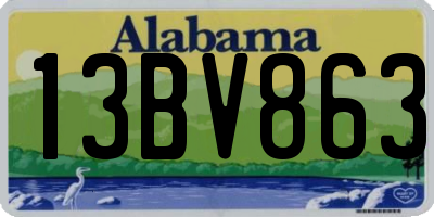 AL license plate 13BV863