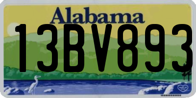 AL license plate 13BV893