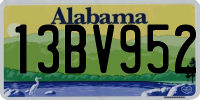 AL license plate 13BV952