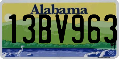 AL license plate 13BV963