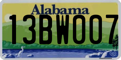 AL license plate 13BW007
