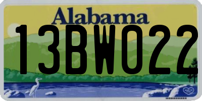 AL license plate 13BW022