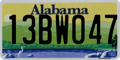 AL license plate 13BW047