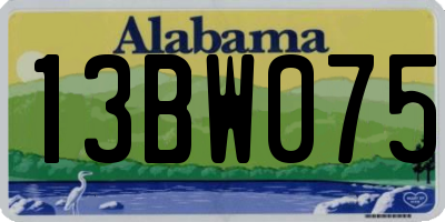 AL license plate 13BW075
