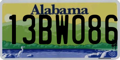 AL license plate 13BW086