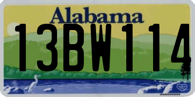 AL license plate 13BW114