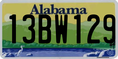 AL license plate 13BW129