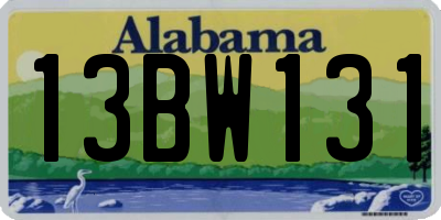 AL license plate 13BW131