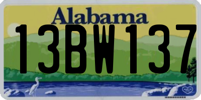 AL license plate 13BW137