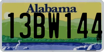 AL license plate 13BW144