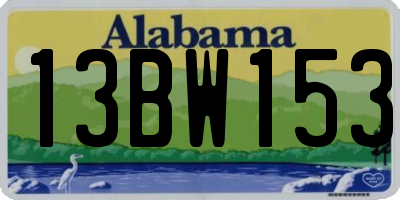 AL license plate 13BW153