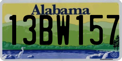 AL license plate 13BW157