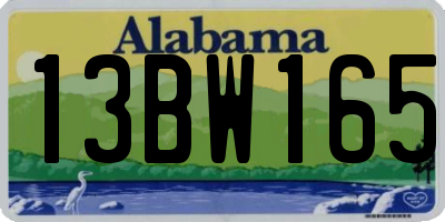 AL license plate 13BW165