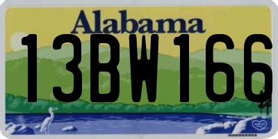 AL license plate 13BW166