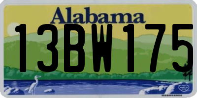 AL license plate 13BW175