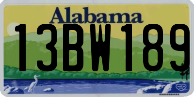 AL license plate 13BW189