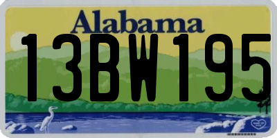 AL license plate 13BW195