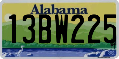AL license plate 13BW225
