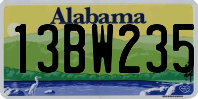 AL license plate 13BW235