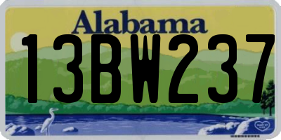 AL license plate 13BW237