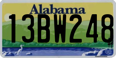 AL license plate 13BW248