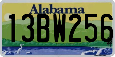 AL license plate 13BW256