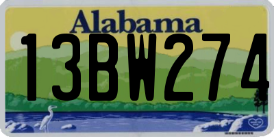 AL license plate 13BW274