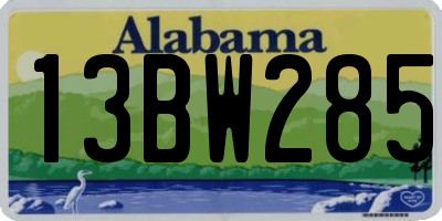 AL license plate 13BW285