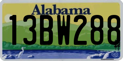 AL license plate 13BW288