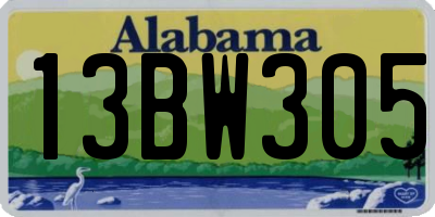 AL license plate 13BW305