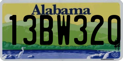 AL license plate 13BW320