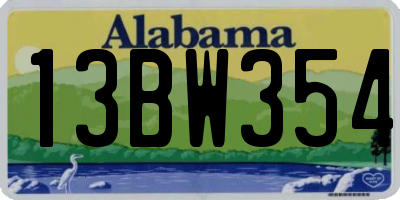 AL license plate 13BW354