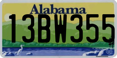 AL license plate 13BW355