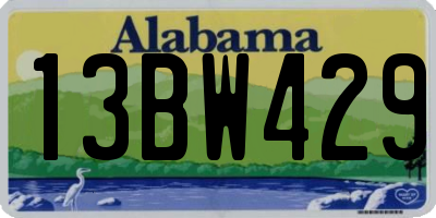AL license plate 13BW429