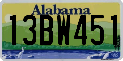 AL license plate 13BW451