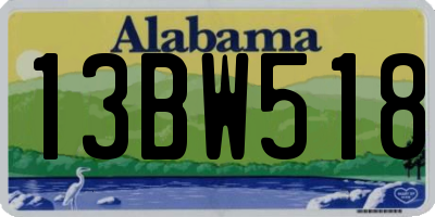 AL license plate 13BW518