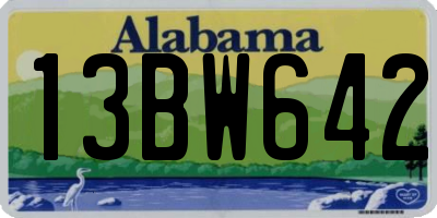 AL license plate 13BW642