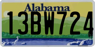 AL license plate 13BW724