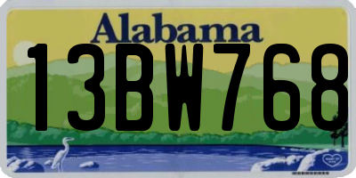 AL license plate 13BW768