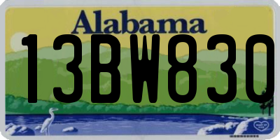 AL license plate 13BW830