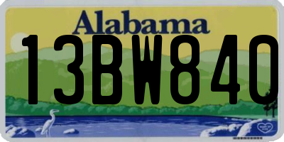 AL license plate 13BW840