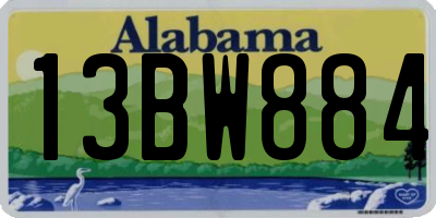 AL license plate 13BW884