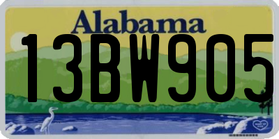 AL license plate 13BW905