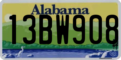 AL license plate 13BW908