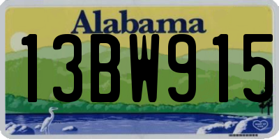 AL license plate 13BW915