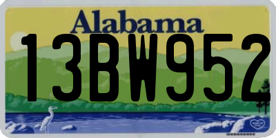AL license plate 13BW952