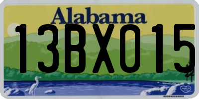 AL license plate 13BX015