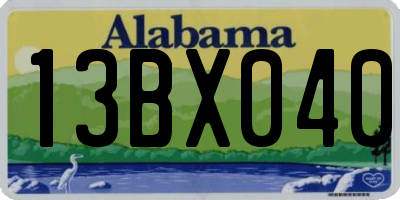 AL license plate 13BX040