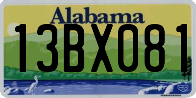 AL license plate 13BX081